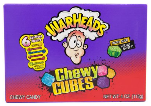 Warheads Chewy Cubes Theatre Box 12x113g