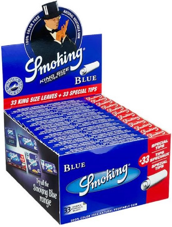 SMOKING KS BLUE+TIPS x24 (GX)
