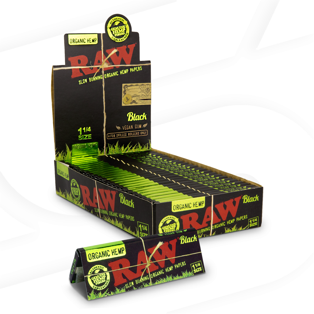 Raw Black Green Hemp 1 1/4 box/24