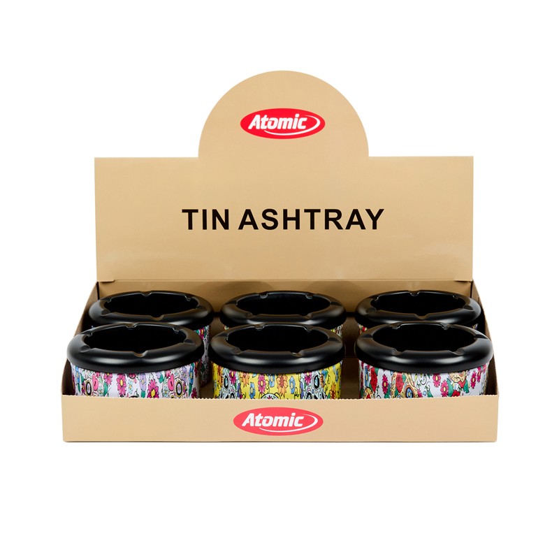 Tin Ashtray 8cm La Catrina assorted DP/6