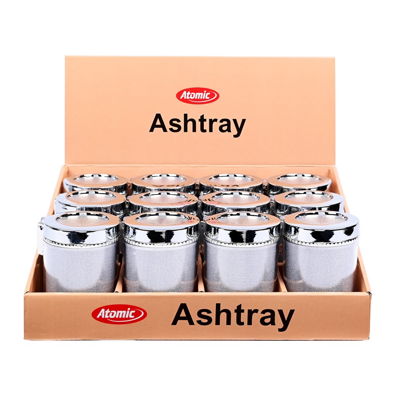 Car Ashtray LED Glitter assorted DP/12