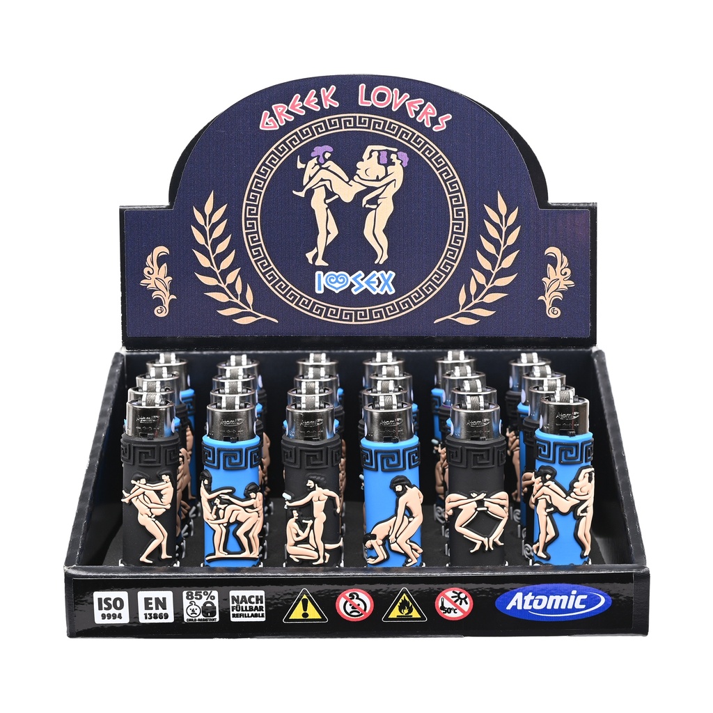 Festival Lighter Silicone Greek Lovers (24 stuks)