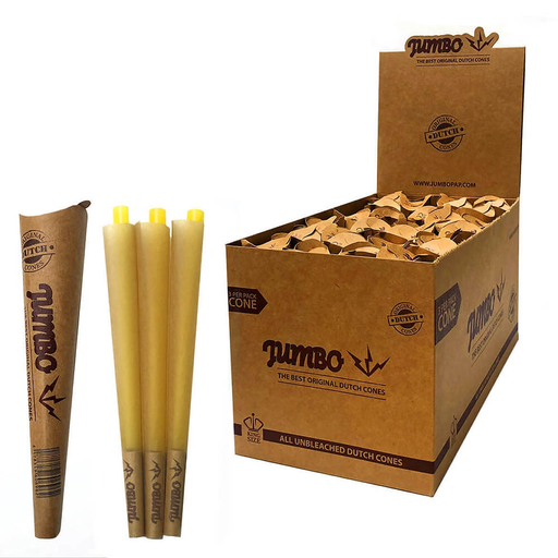 [JUM002] Jumbo cones natural 3pcs x 32