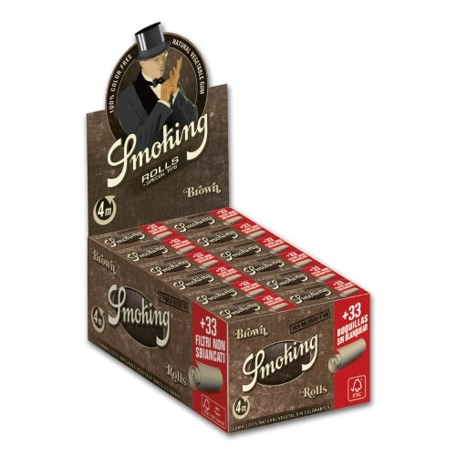 [SM060BE] SMOKING BROWN ROLLS + TIPS x24