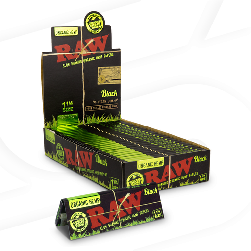 [RAW035] Raw Black Green Hemp 1 1/4 box/24