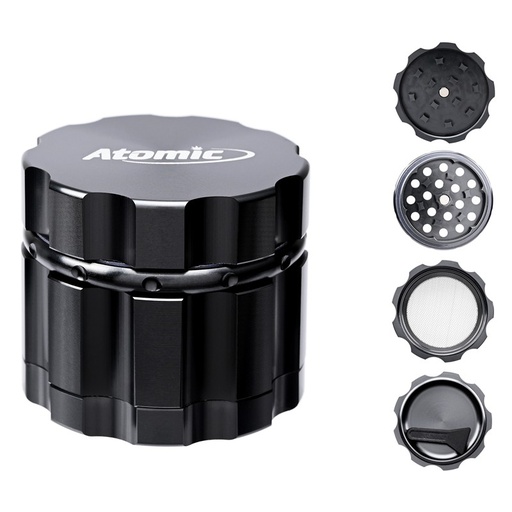 [0212599] Alu Grinder ø50mm, 4 Parts Black & Dark Gun assorted, DP/6